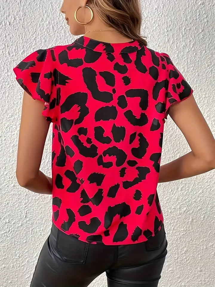 Levoire | Chemisier Au Style Décontracté Avec Motif Léopard