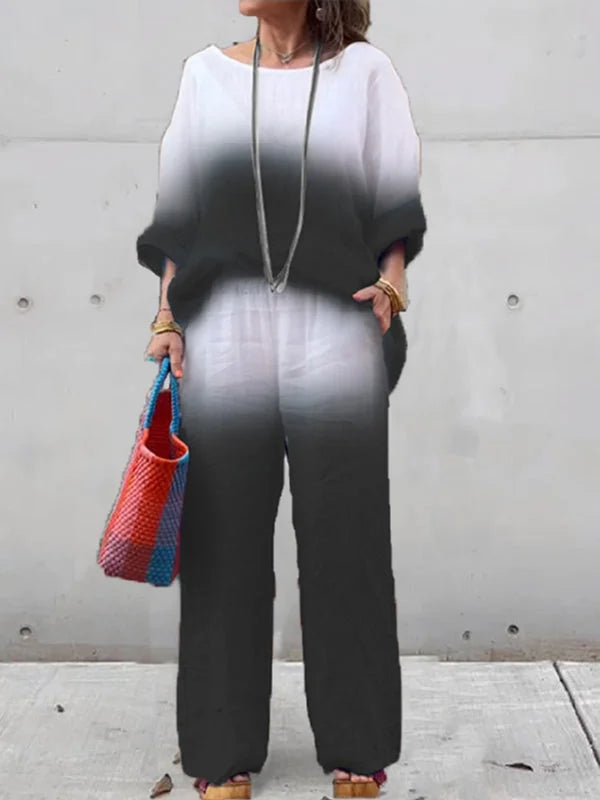 Levoire | Ensemble Pour Femmes En Coton Et Lin Pur noir