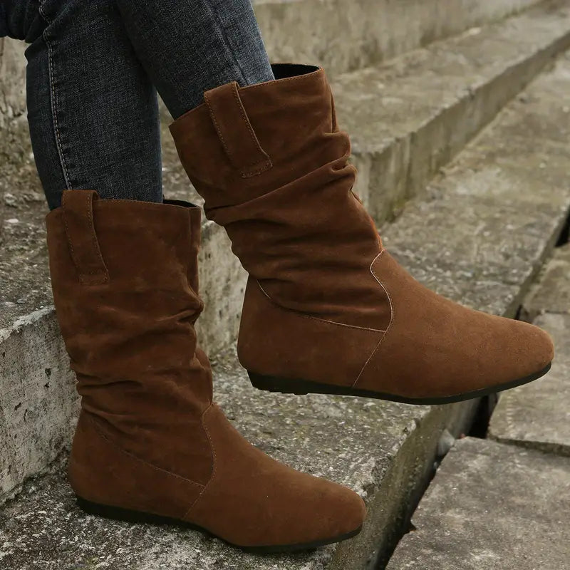 Levoire | Bottes En Cuir De Buffle À Taille Moyenne