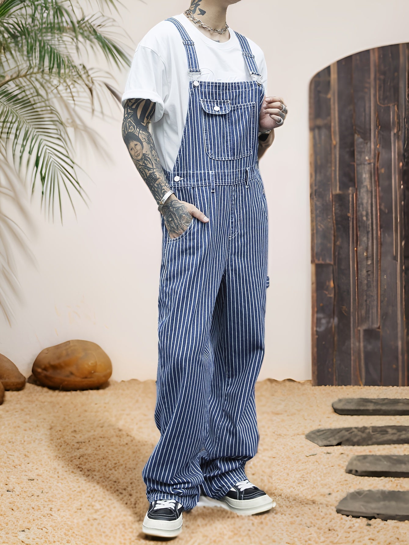 Levoire | Combinaison Détente En Jean Rayé