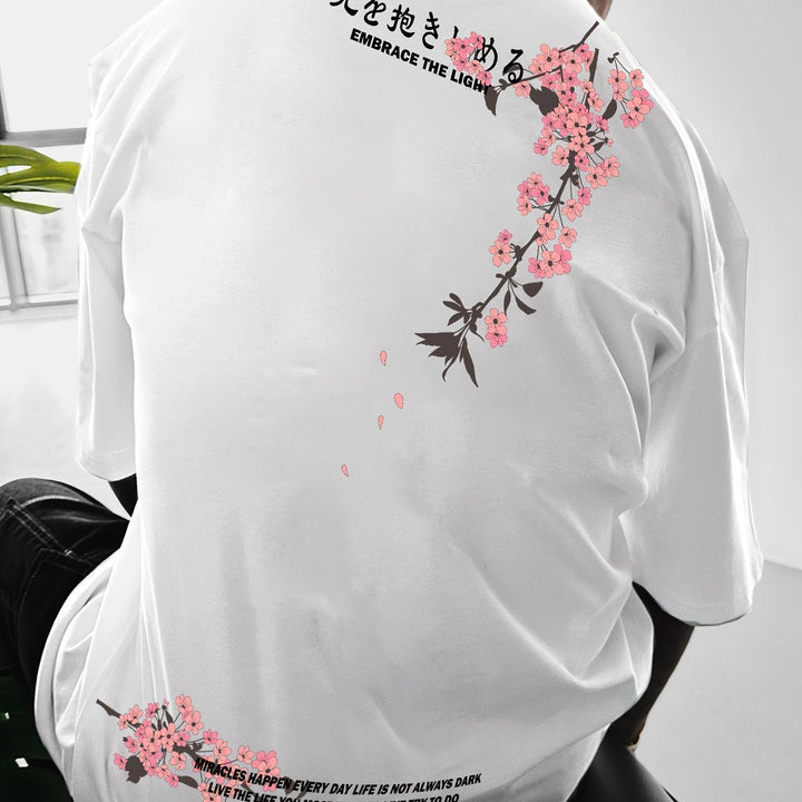 Levoire | Chemise D'Extérieur Pour Hommes Avec Motif De Fleurs De Cerisier