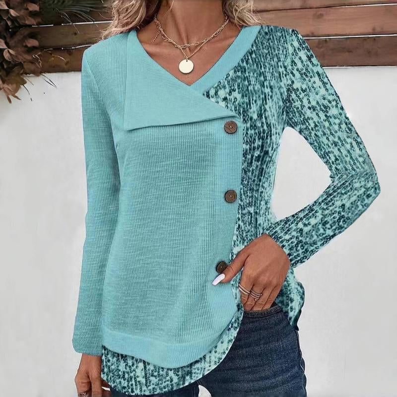 Levoire | Chemise De Récolte Du Vin Pour Femmes Bleu Vert