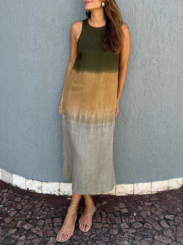 Levoire | Robe D'Été Pour Femmes Avec Décolleté En V Bleu foncé