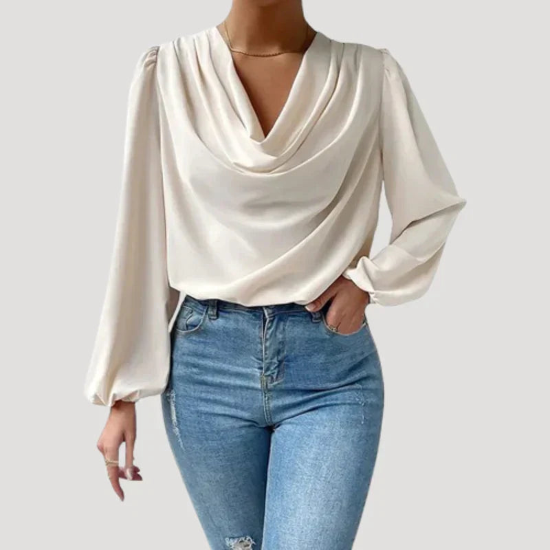 Levoire | Blouse Avec Décolleté En V Beige