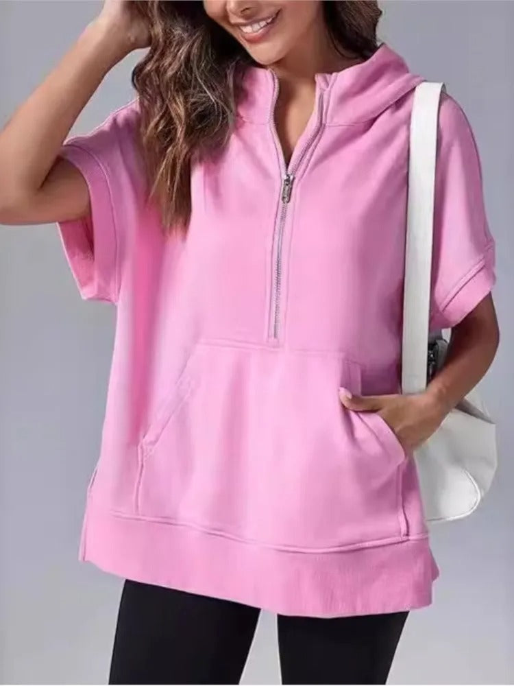 Levoire | Rento à manches courtes hoodie Rosa