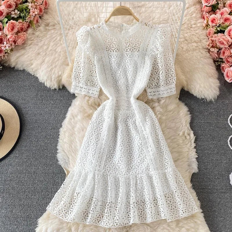 Levoire | robe courte avec col montant Blanc