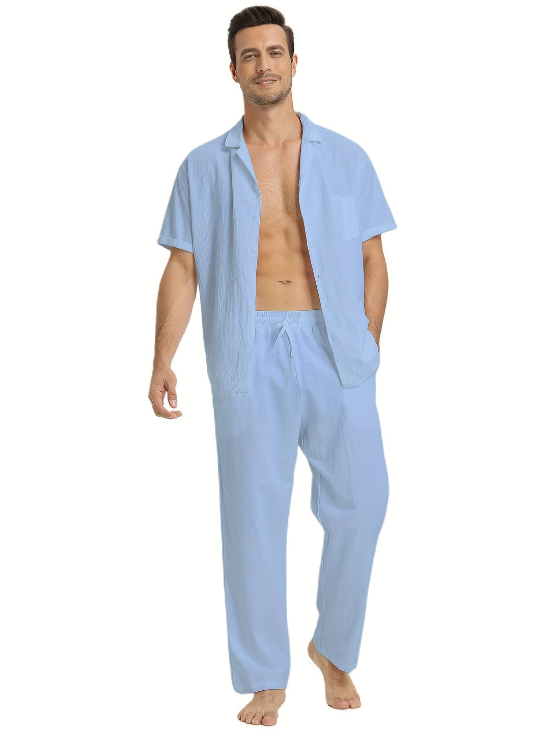 Levoire | Deux Vêtements Décontractés Et Confortables Pour Hommes Ciel bleu