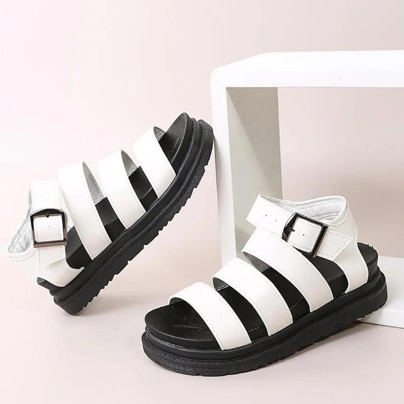 Levoire | Sandales avec boucle et talon à bout ouvert Blanc