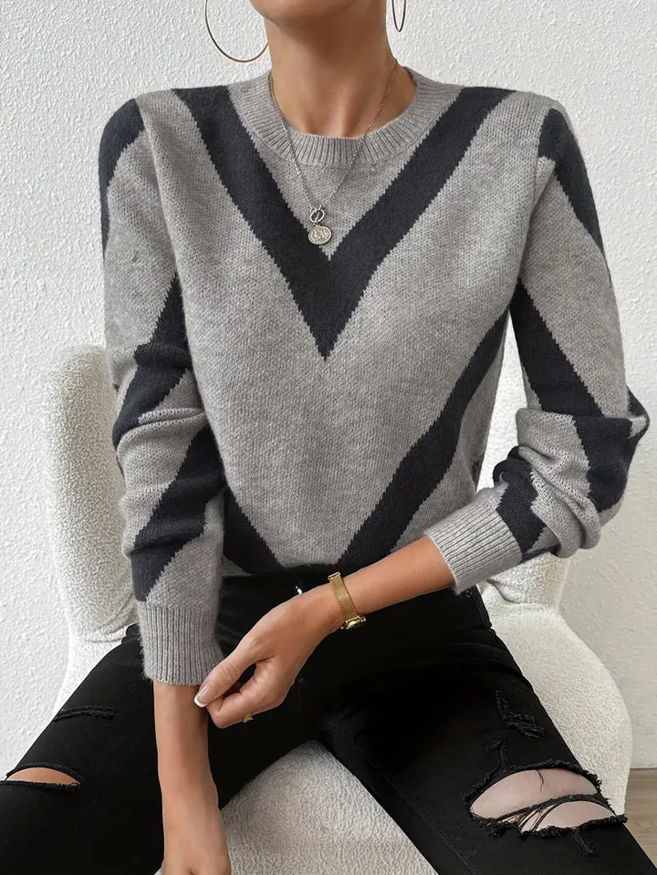 Levoire | Pull À Manches Longues Pour L'Automne Et L'Hiver Gris