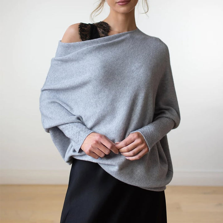 Levoire | Pull En Cachemire À Épaules Dénudées Pour Femmes Gris Taille unique