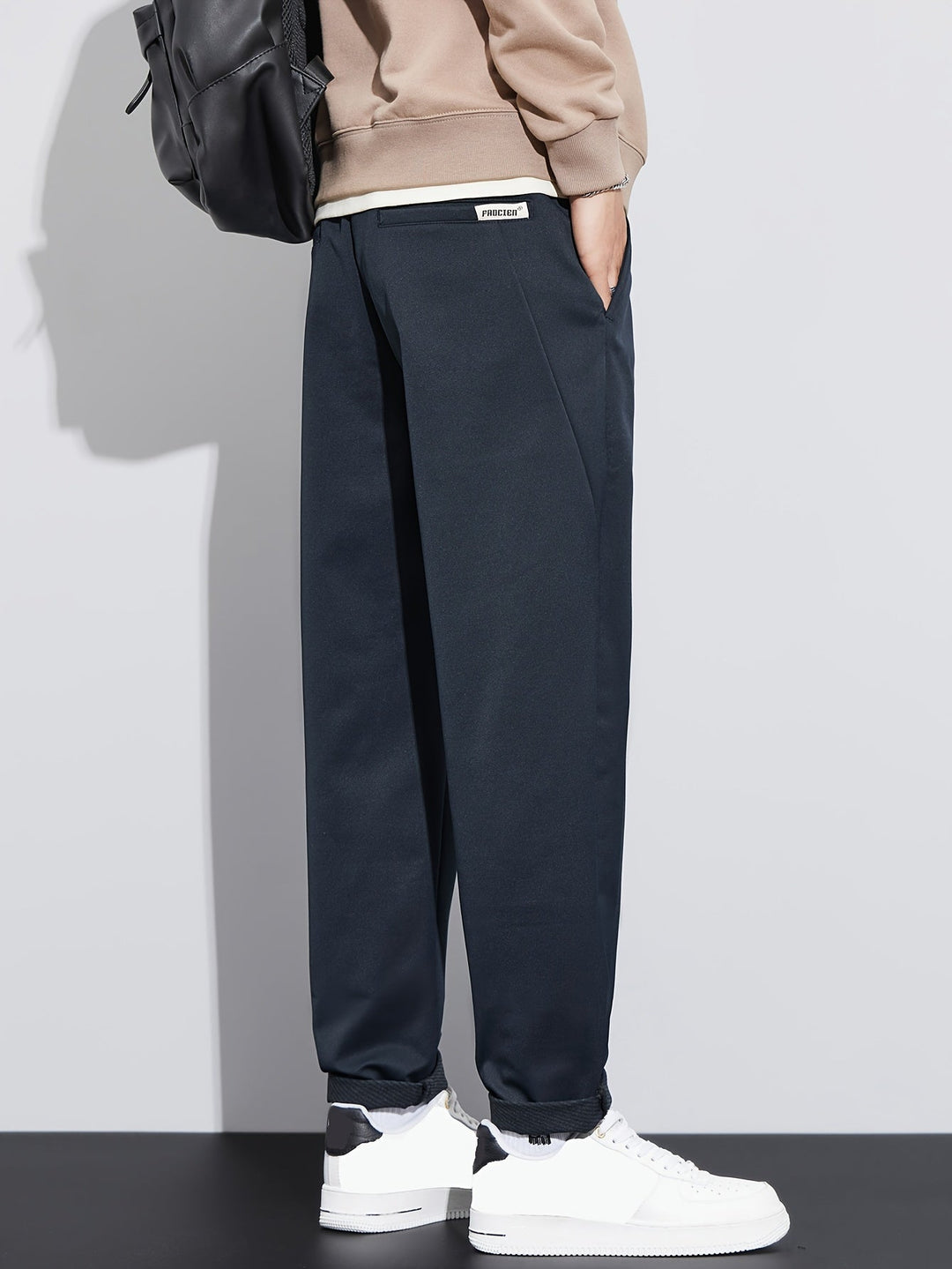 Levoire | Pantalons Unis Confortables Pour Hommes À Jambes Droites
