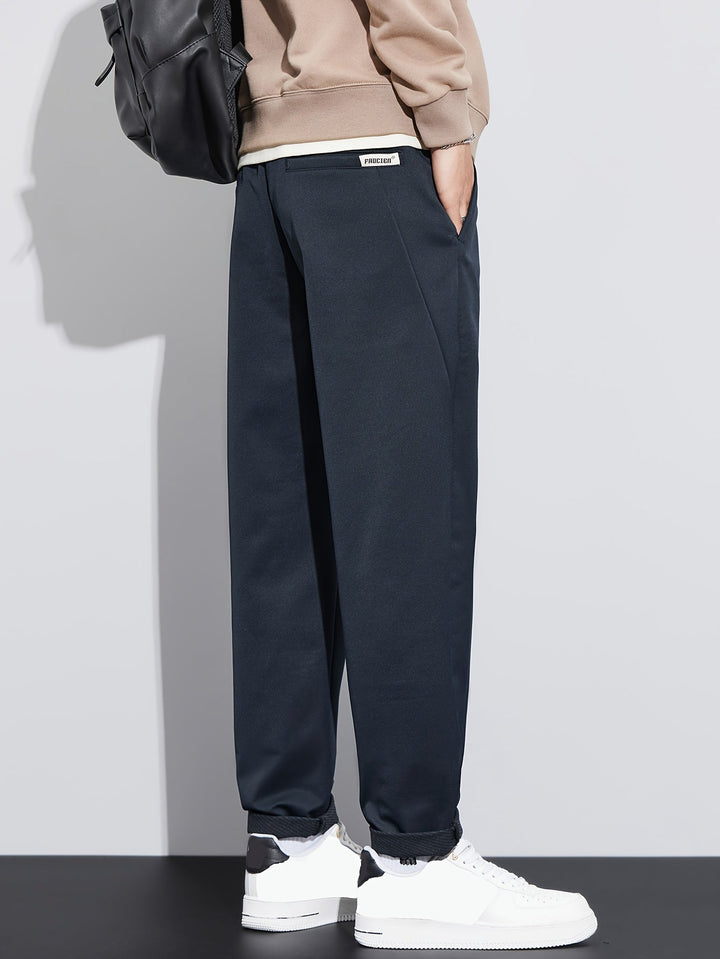 Levoire | Pantalons Unis Confortables Pour Hommes À Jambes Droites