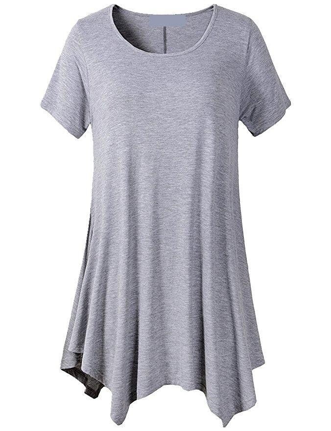 Levoire | T-Shirt D'Été À Coupe Décontractée Avec Manches Courtes Gris