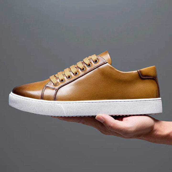 Levoire | Baskets Pour Hommes En Cuir Khaki