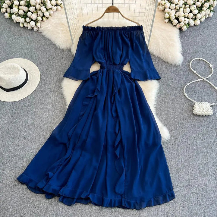 Levoire | Robe en chiffon kootut Gris marine Taille moyenne