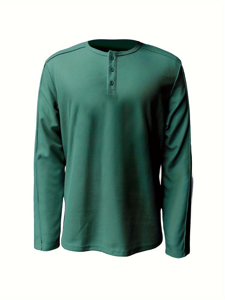 Levoire | T-Shirt Henley En Tricot Gaufré Homme