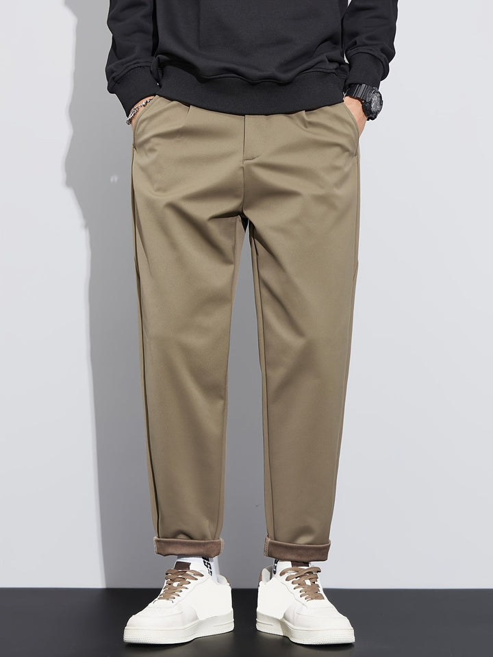 Levoire | Pantalons Unis Confortables Pour Hommes À Jambes Droites