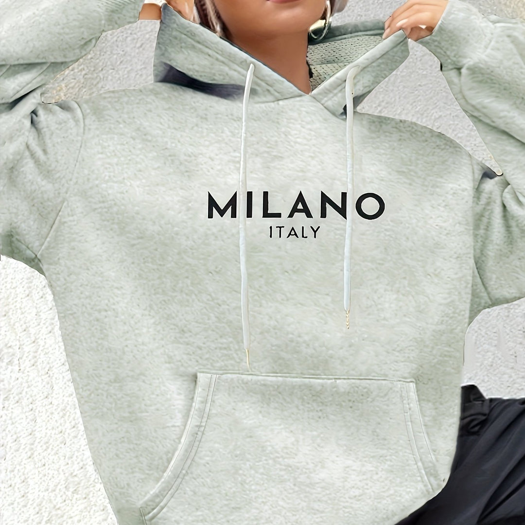 Levoire | Sweat À Capuche Avec Imprimé Italien Et Cordon De Serrage