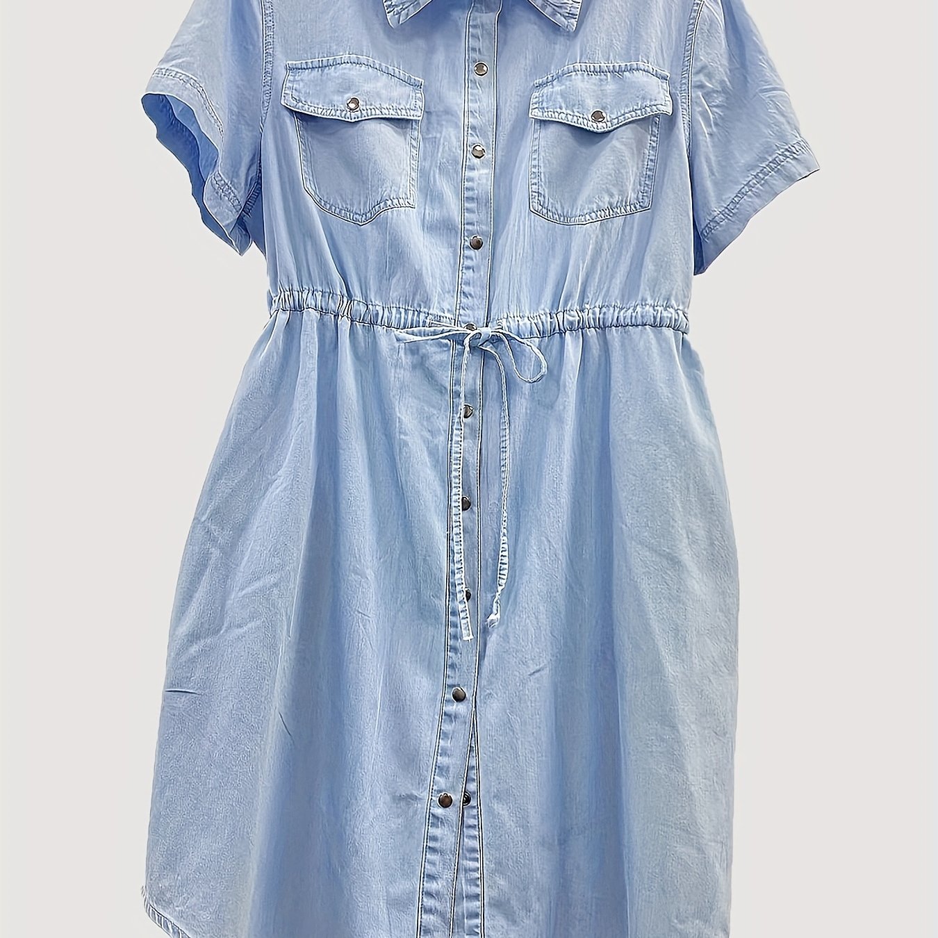 Levoire | Robe Midi En Jean Avec Ceinture À La Taille