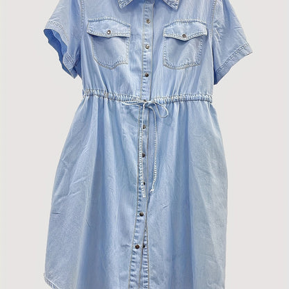 Levoire | Robe Midi En Jean Avec Ceinture À La Taille