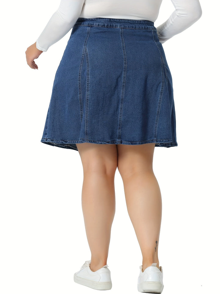 Levoire | Plus Size Denim Jupe Avec Trous Sirottimilla Et Poches Falsifiées