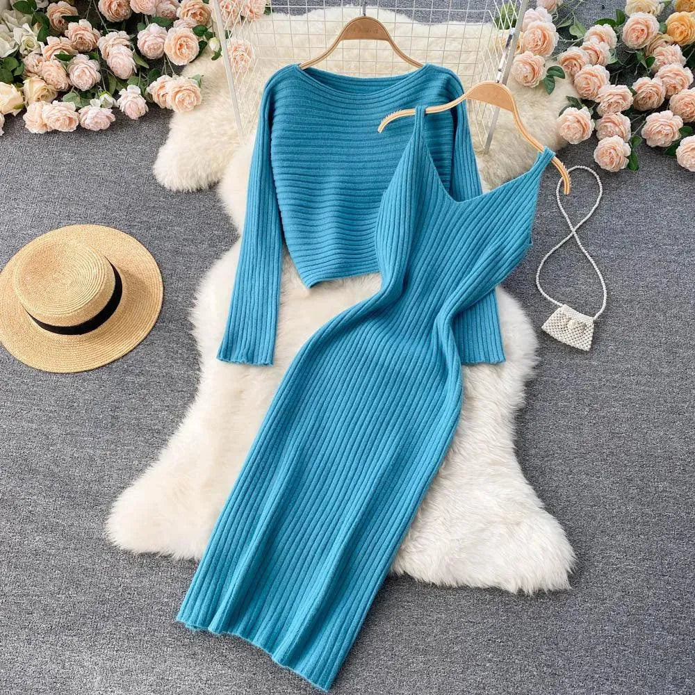 Levoire | Ensemble deux pièces empilé Bleu Une taille
