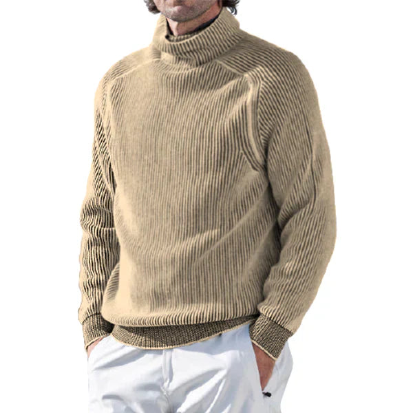 Levoire | Pull Col Roulé Élégance Khaki