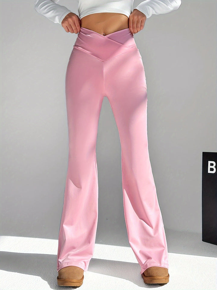 Levoire | Pantalon Taille Haute Avec Jambes Croisées Pour Femmes Rosa