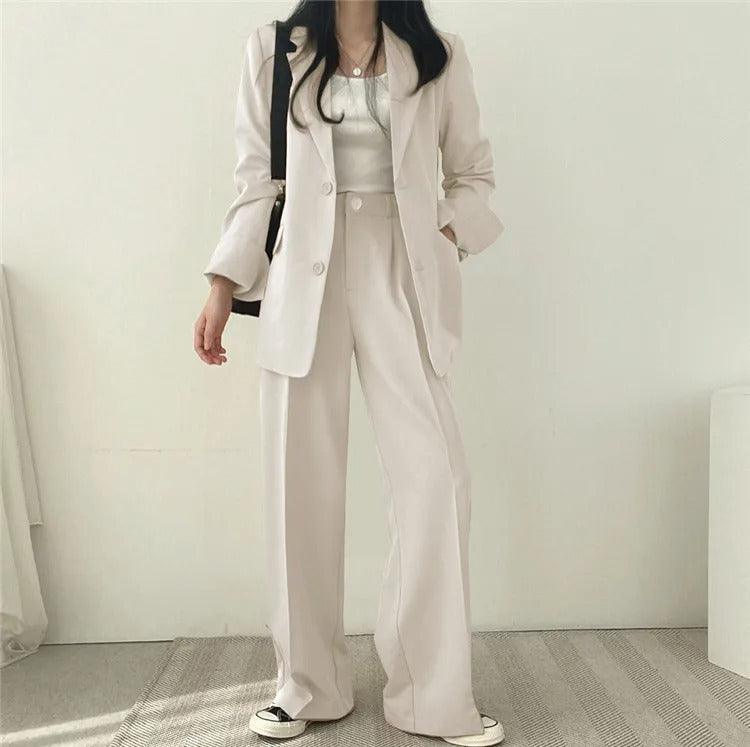 Levoire | Sur Mesure Blazer Et Pantalons Droits Set Pour Femmes