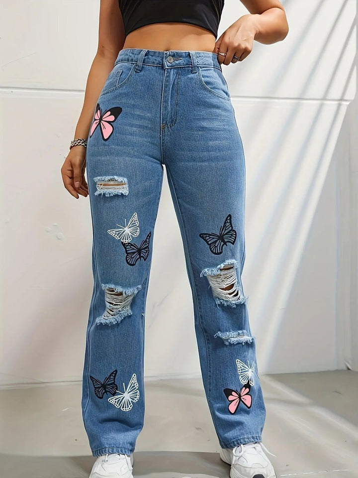 Levoire | Jeans droits taille haute pour femmes