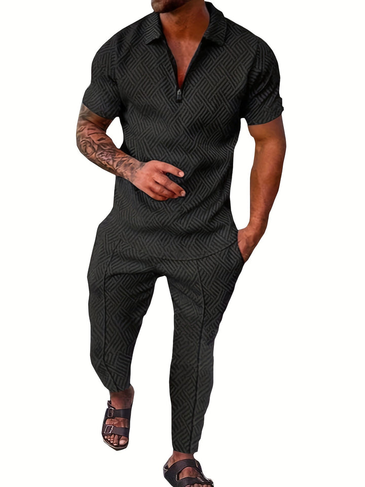 Levoire | Ensemble De Loisirs 2 Pièces Homme Avec Haut Et Pantalon Noir