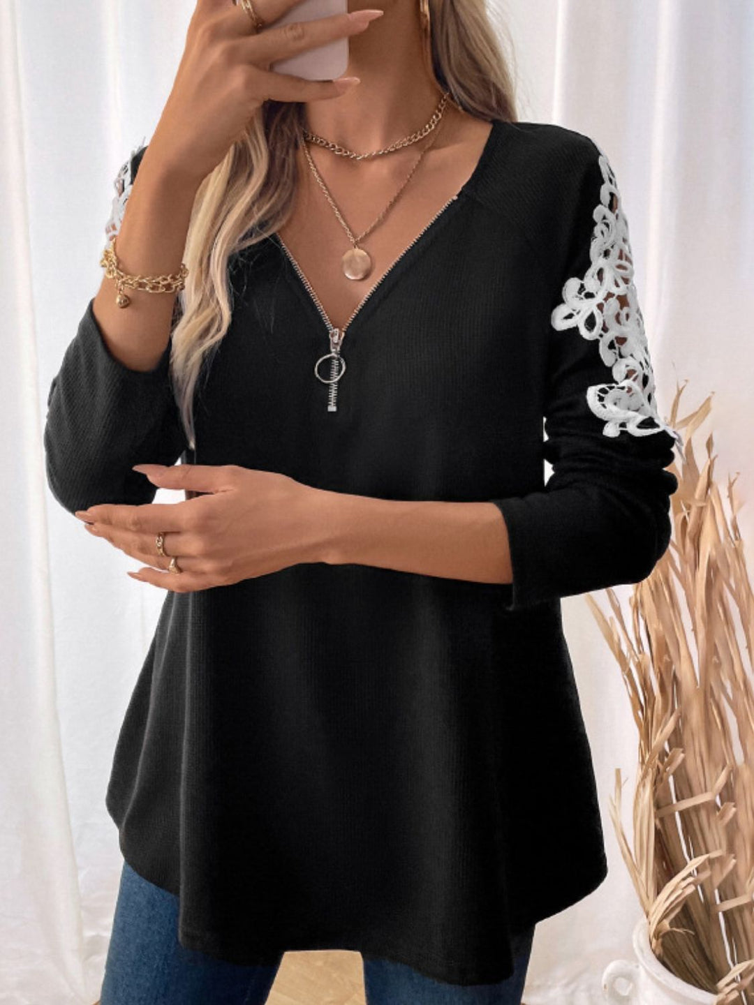 Levoire | Perfee Détail Pointu Quart Vetriem Chemise À Manches Longues