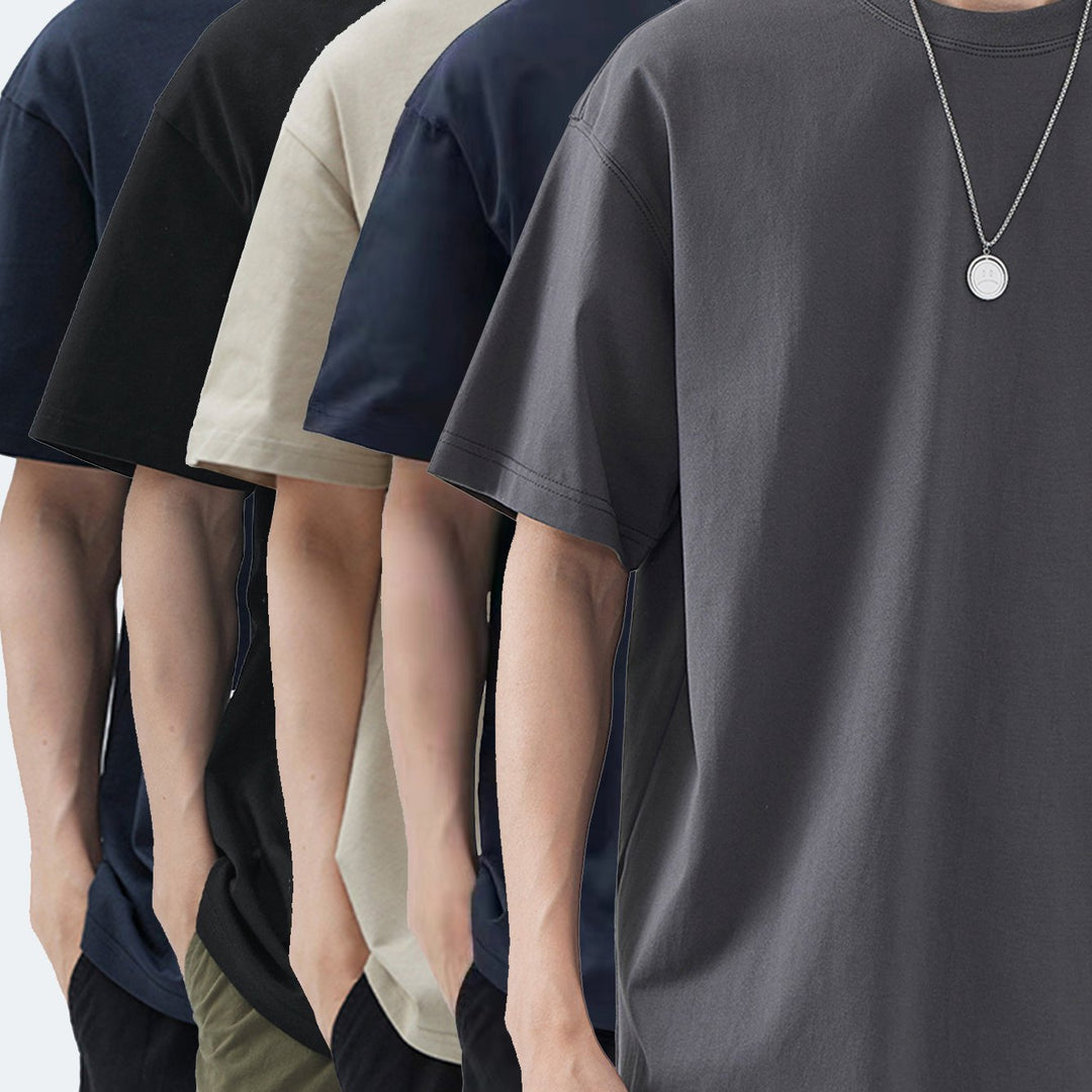 Levoire | 5 Pack Décontractées Coton Pour Hommes T-Shirts