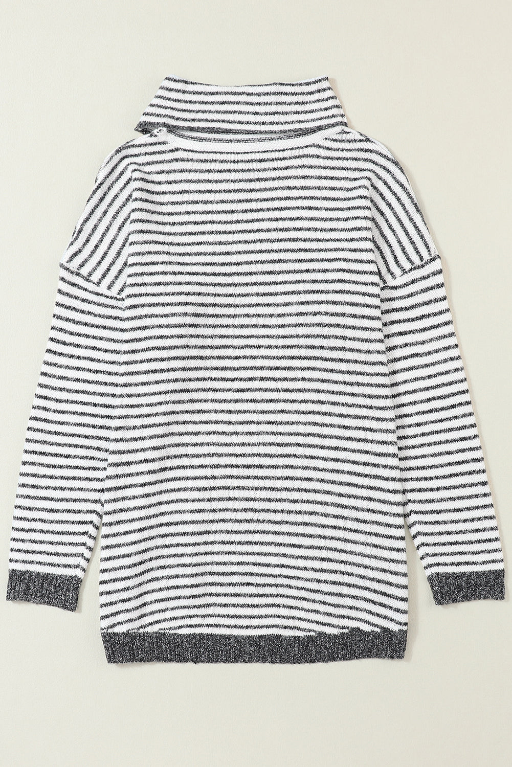 Levoire | Pull Ample Gris Raye, Parfait Pour Les Journees Decontractees