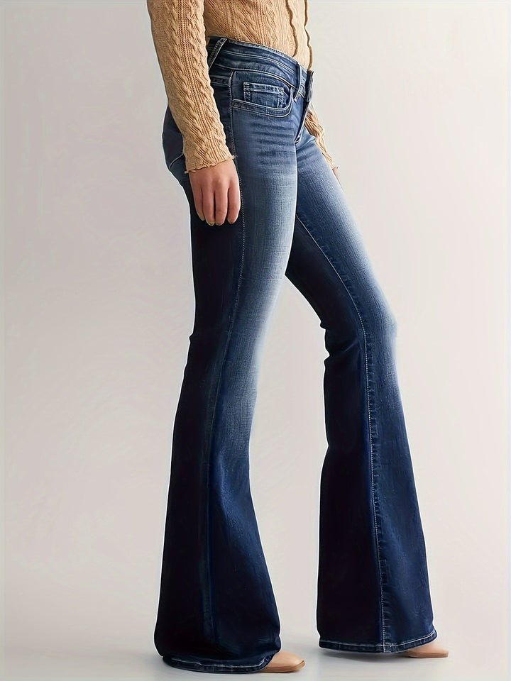 Levoire | Pantalon En Jean Élargi Confortable À Double Boutonnage