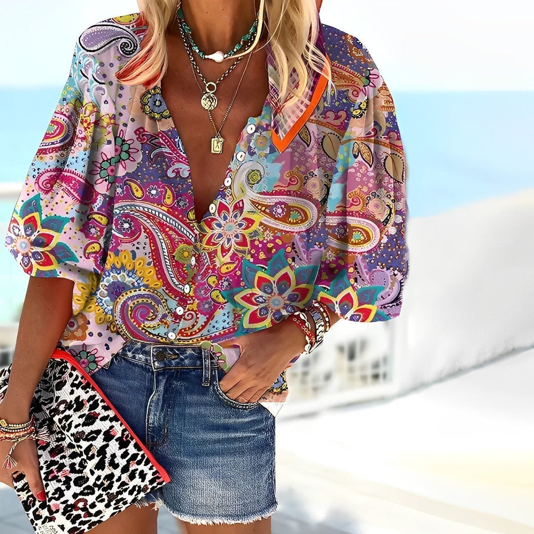 Levoire | T-Shirt Avec Imprimé Mandala Lila