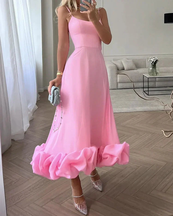 Levoire | Elégante robe de lingerie unie Rose