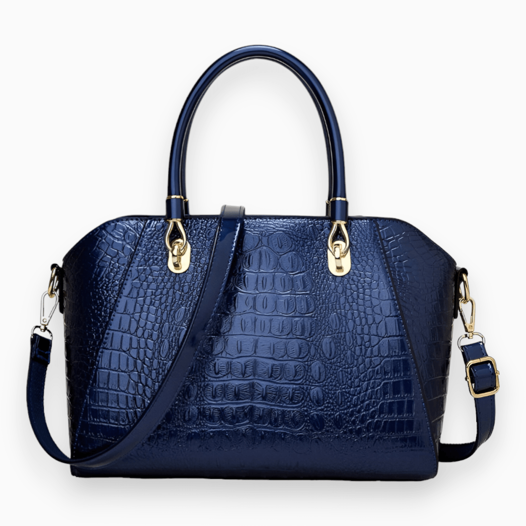 Levoire | Sac Porté Épaule En Cuir Laqué De Luxe Noir