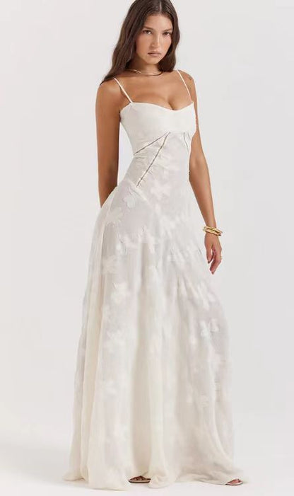 Levoire | Robe de soirée élégante avec haut tube Blanc