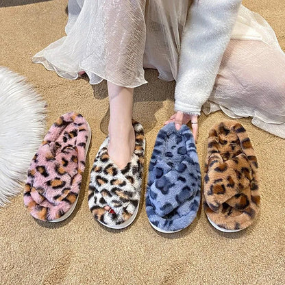 Levoire | Chaussons en léopard flous pour femmes