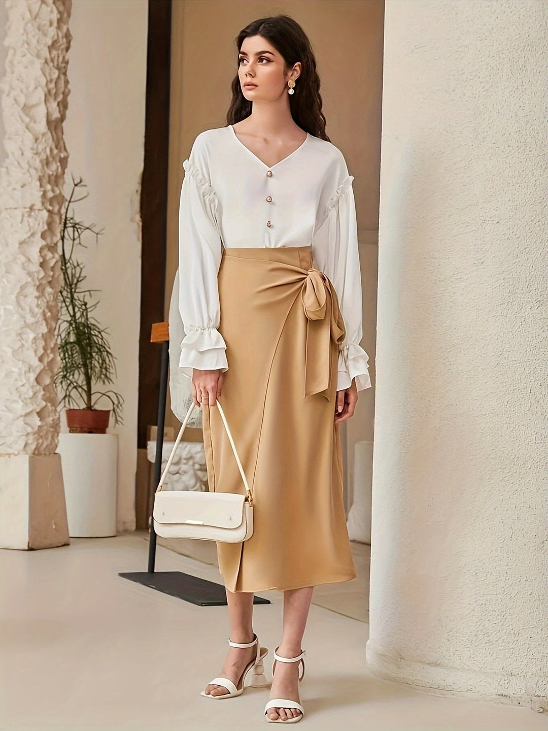 Levoire | Jupe Portefeuille Combinable Avec Boucle Et Taille Haute