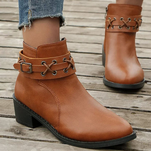Levoire | Bottes De Vin À Tige Basse À Bout Rond Pour Femmes