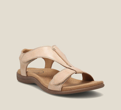 Levoire | Casual Luxe Sandales En Cuir Beige