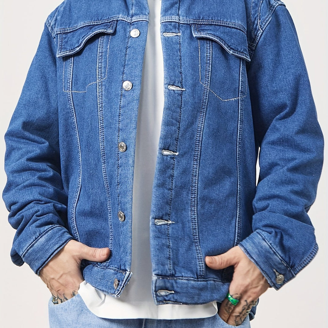 Levoire | Veste En Jean Doublée Avec Boutons