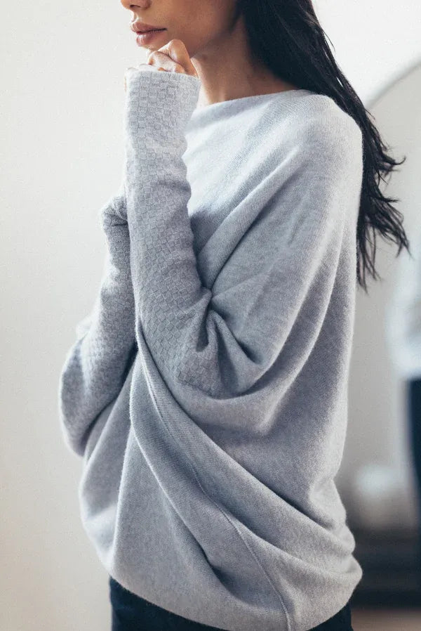 Levoire pull drapé Gris Une taille