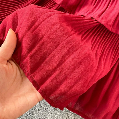 Levoire | Robe longue avec décolleté en V de style français