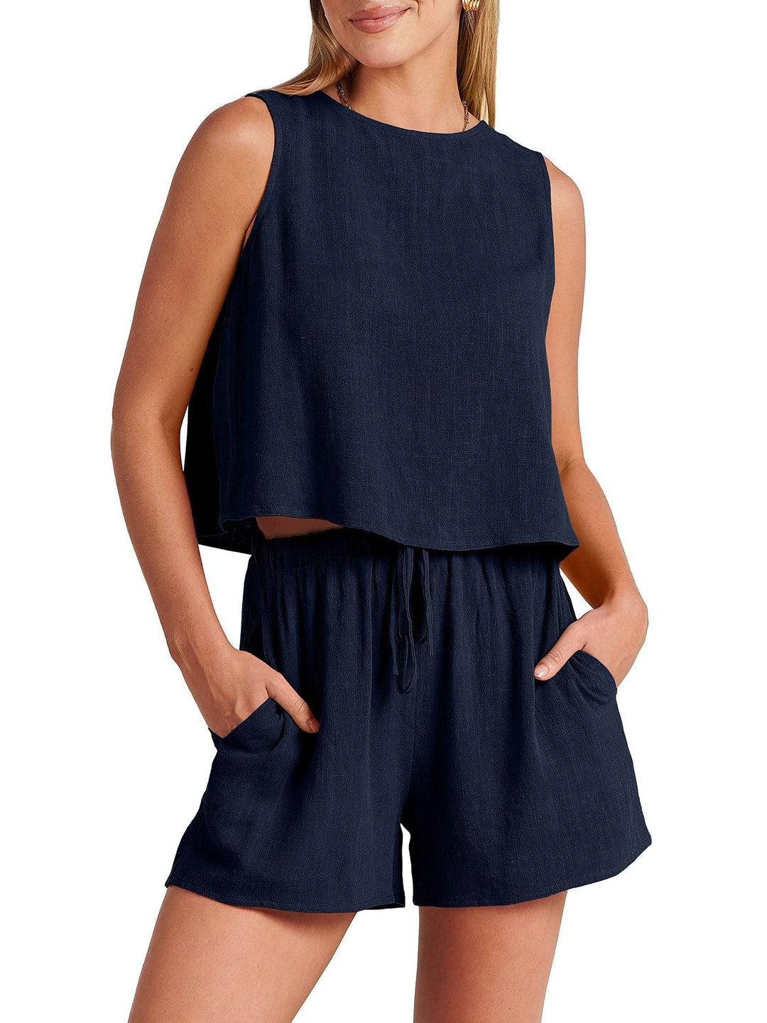 Levoire | Robe En Coton Douce Pour Femmes Marin