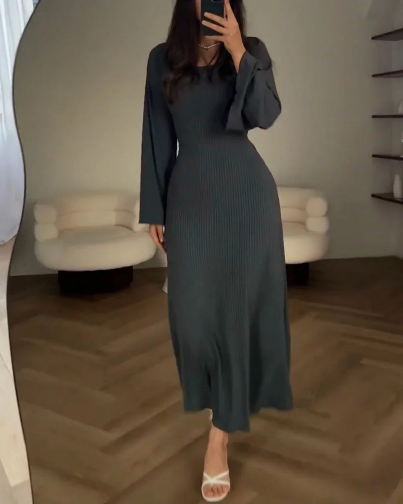 Levoire | Belle Robe Maxi Lila Avec Une Coupe Confortable Gris