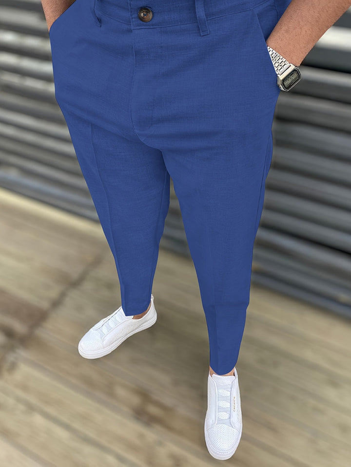 Levoire | Élégant Costume Pantalons Pour Hommes Bleu