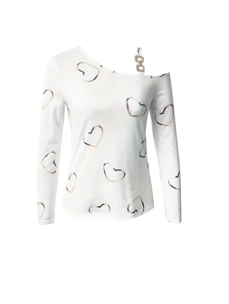 Levoire | T-Shirt Décalé Avec Impression Cœur